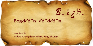 Bogdán Ádám névjegykártya